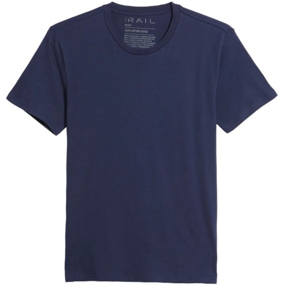THE RAIL Slim Fit Crewneck T-Shirt Navy Size M - Picture 2 of 11